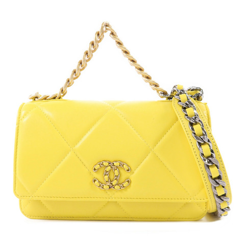 CHANEL 羊皮皮革C19 Wallet On Chain手挽肩背兩用袋