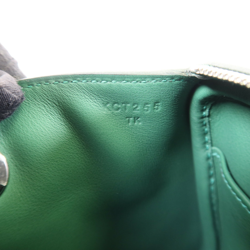 HERMES Swift皮革Mini Lindy銀扣手挽肩背兩用袋Vert Moyen-6