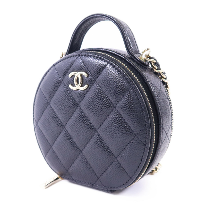 CHANEL 牛皮皮革2 Way Shoulder Bag金扣手挽肩背兩用袋-2