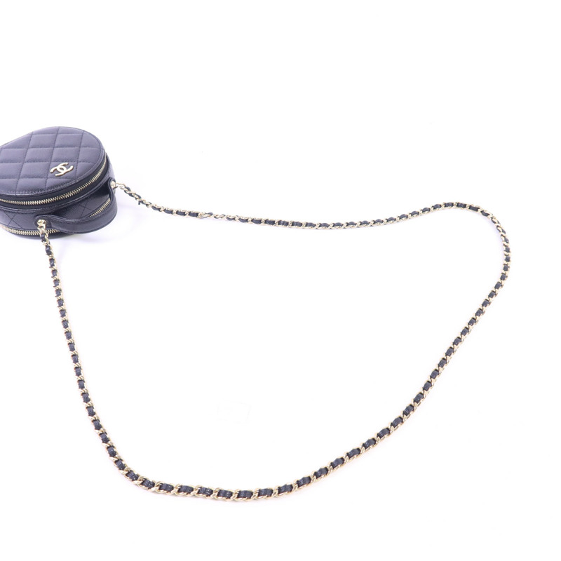 CHANEL 牛皮皮革2 Way Shoulder Bag金扣手挽肩背兩用袋-9