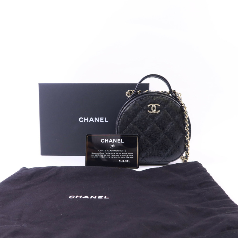 CHANEL 牛皮皮革2 Way Shoulder Bag金扣手挽肩背兩用袋-10