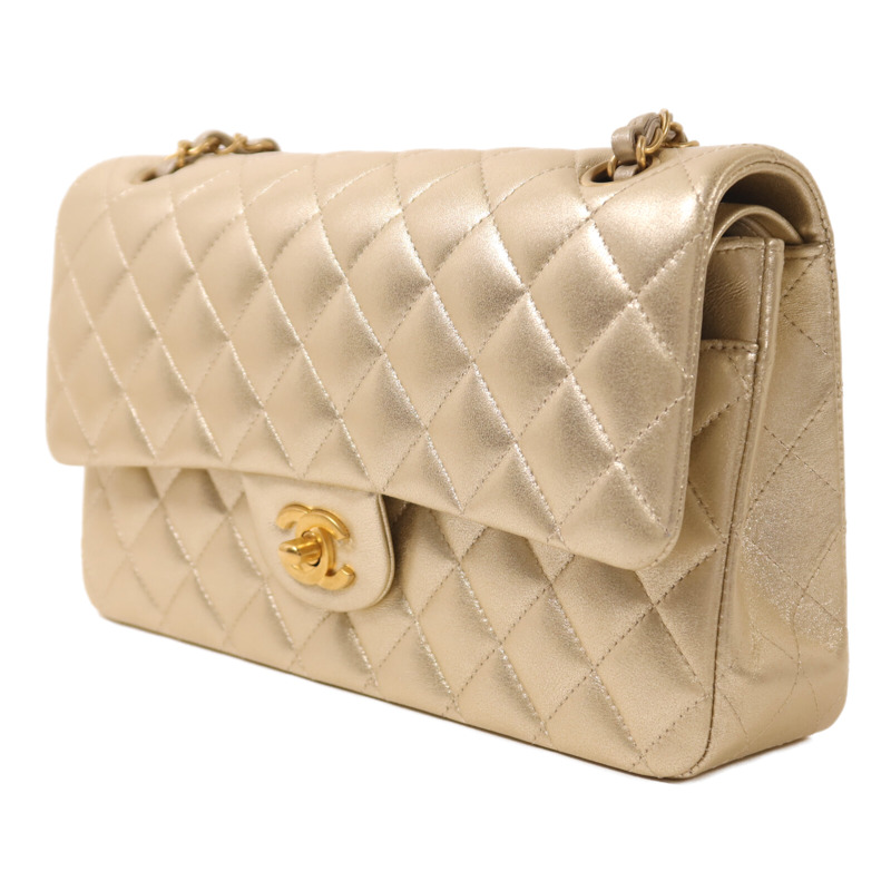 CHANEL 牛皮皮革Classic 25金扣鏈帶肩背袋-2