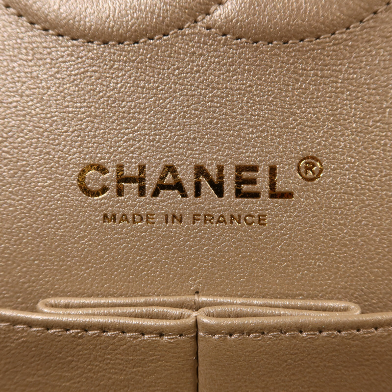 CHANEL 牛皮皮革Classic 25金扣鏈帶肩背袋-6