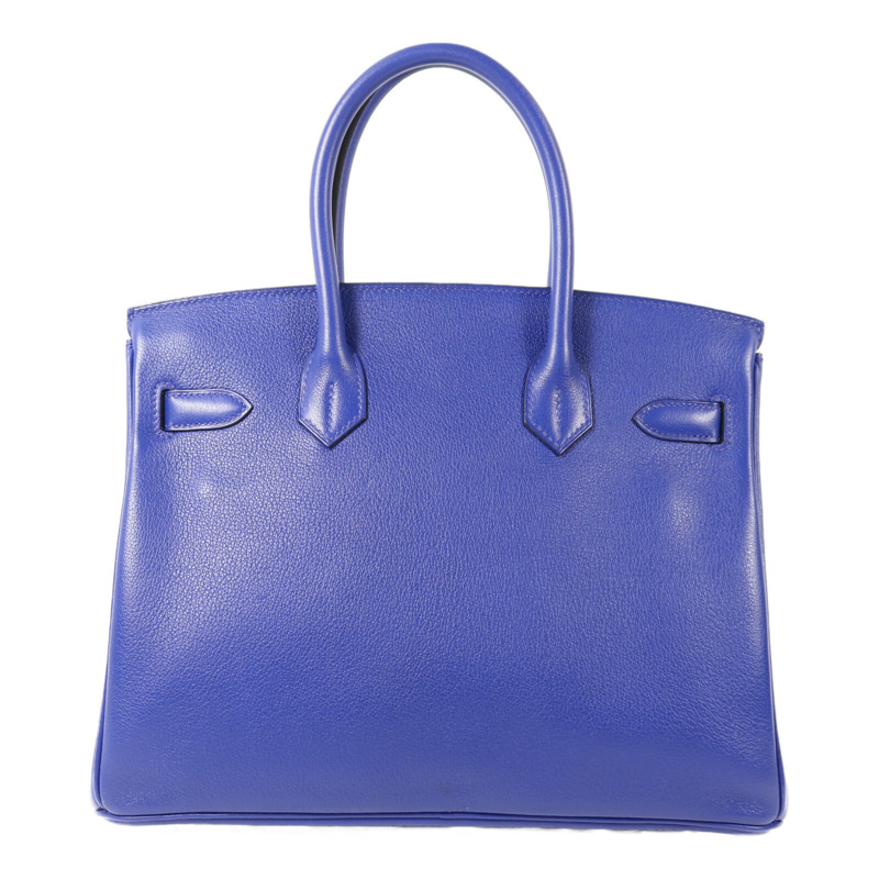 HERMES Novillo皮革Birkin 30金扣手挽袋Bleu Electrique-1