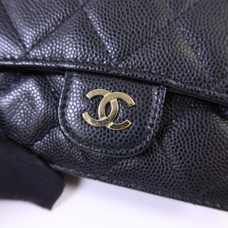 CHANEL 牛皮皮革Matelasse Mini金扣鏈帶肩背袋-9