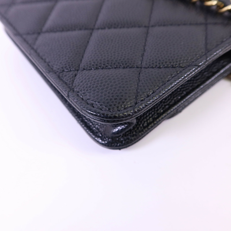 CHANEL 牛皮皮革Matelasse Mini金扣鏈帶肩背袋-12