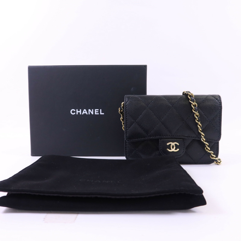 CHANEL 牛皮皮革Matelasse Mini金扣鏈帶肩背袋-14