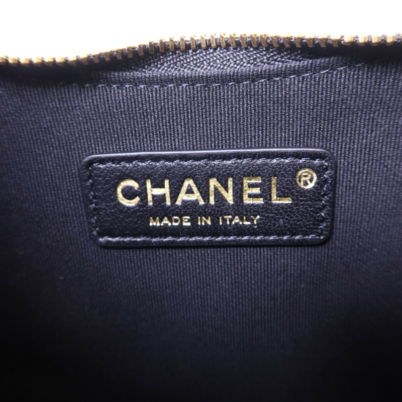 CHANEL 羊皮皮革Matelasse Hobo金扣鏈帶肩背袋-6