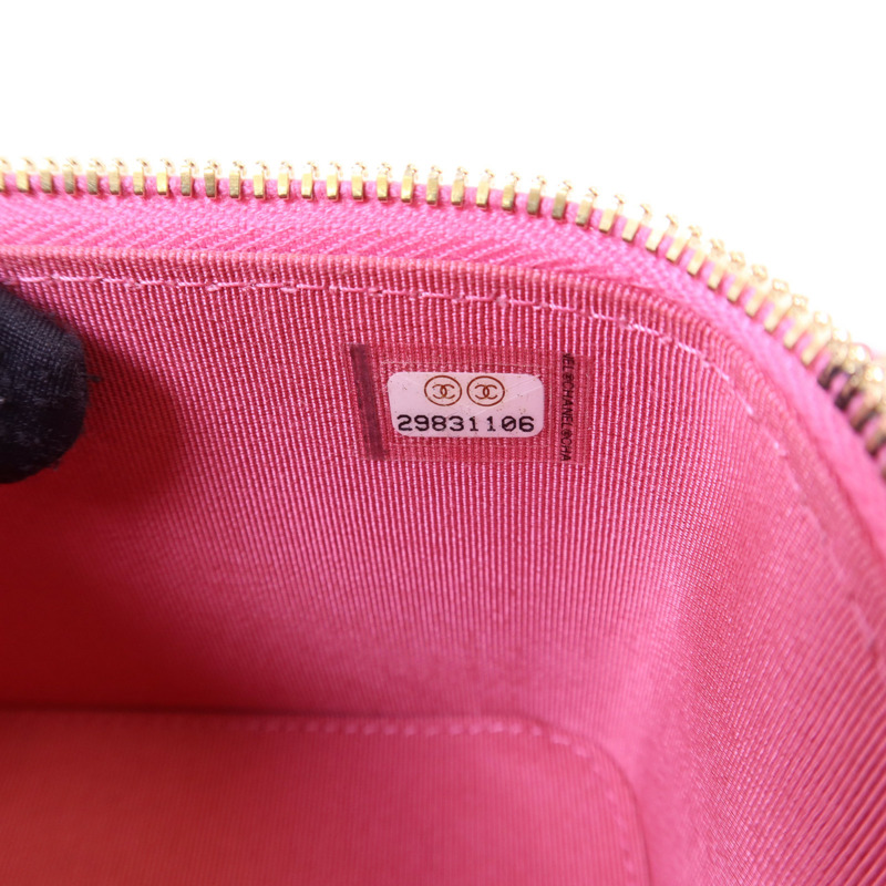 CHANEL 牛皮皮革Vanity Case Mini金扣鏈帶肩背袋-7