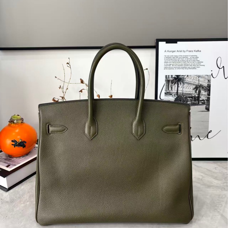 好價🫧愛馬仕Birkin35橄欖綠togo皮 T刻 原始好成色 漏漏價 全網-1