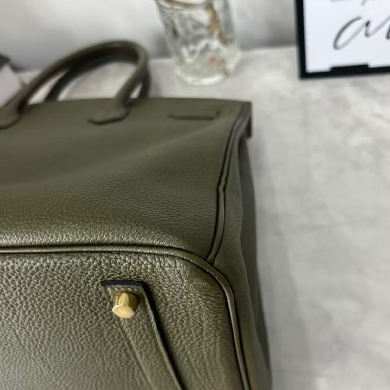 好價🫧愛馬仕Birkin35橄欖綠togo皮 T刻 原始好成色 漏漏價 全網-5