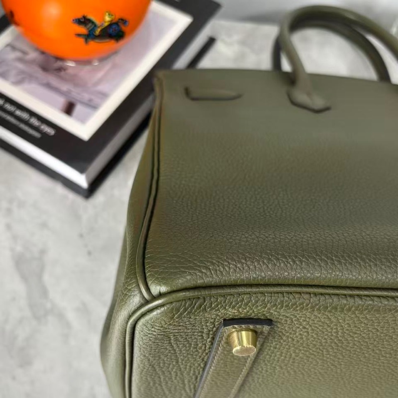 好價🫧愛馬仕Birkin35橄欖綠togo皮 T刻 原始好成色 漏漏價 全網-13