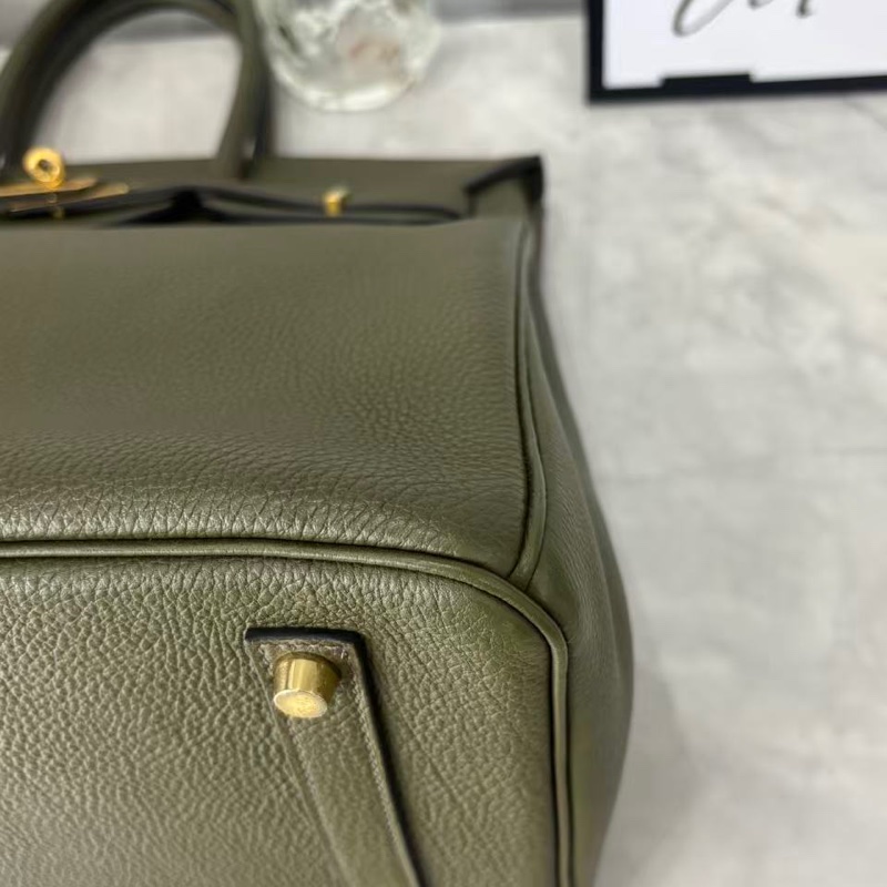 好價🫧愛馬仕Birkin35橄欖綠togo皮 T刻 原始好成色 漏漏價 全網-14