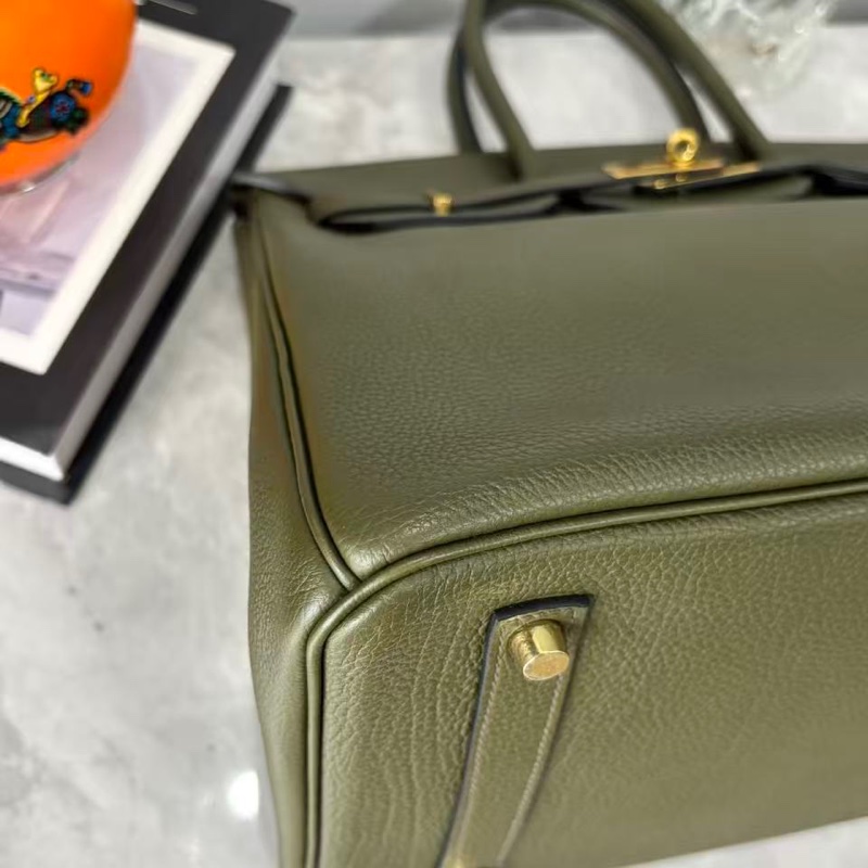 好價🫧愛馬仕Birkin35橄欖綠togo皮 T刻 原始好成色 漏漏價 全網-15