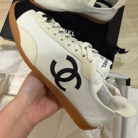 💖Chanel 26P最美 德訓鞋 白色38號💖 全新