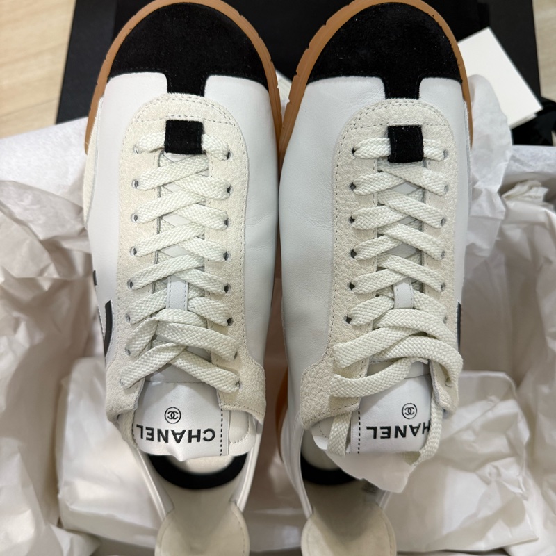 💖Chanel 26P最美 德訓鞋 白色38號💖 全新-1