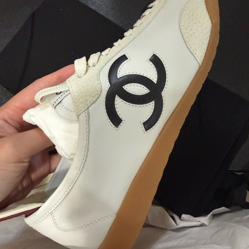 💖Chanel 26P最美 德訓鞋 白色38號💖 全新-9