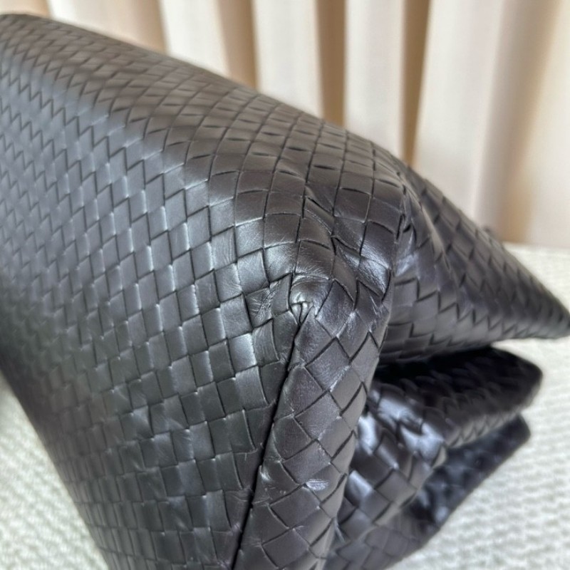 BV葆蝶家羅馬深棕色編織手提單肩包 經典款 容量大 通勤出門都很實用-10