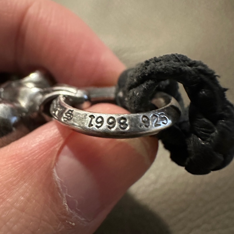 克羅心 chrome hearts 鳶尾花 ⚜️ 項鍊 皮繩-4