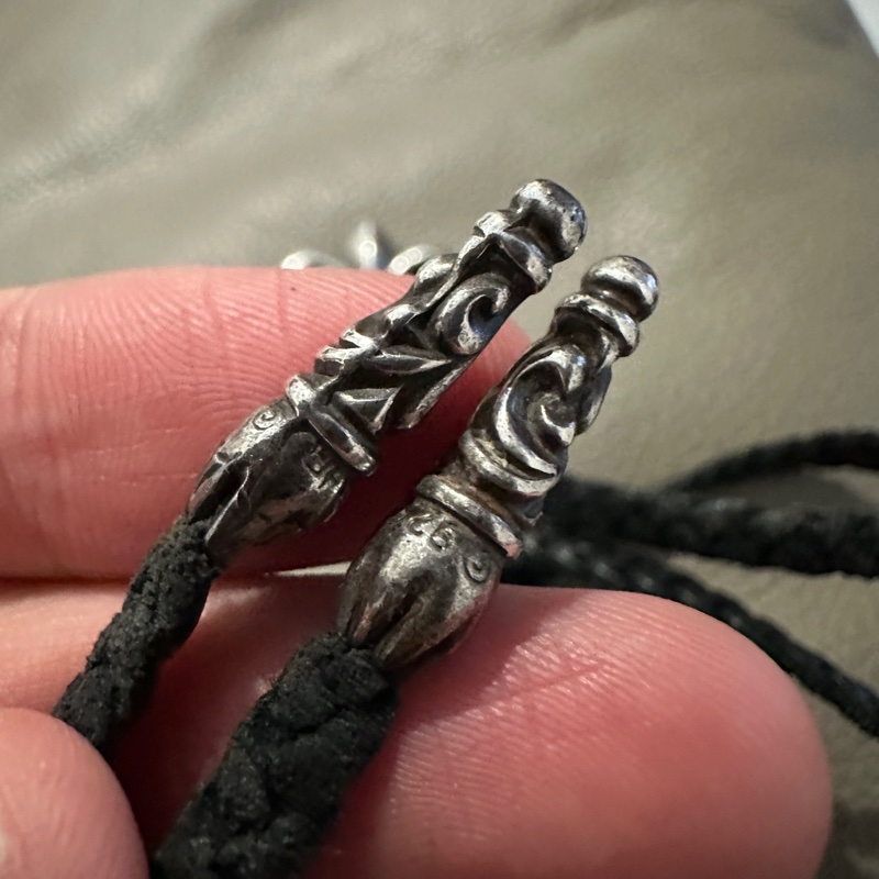 克羅心 chrome hearts 鳶尾花 ⚜️ 項鍊 皮繩-5