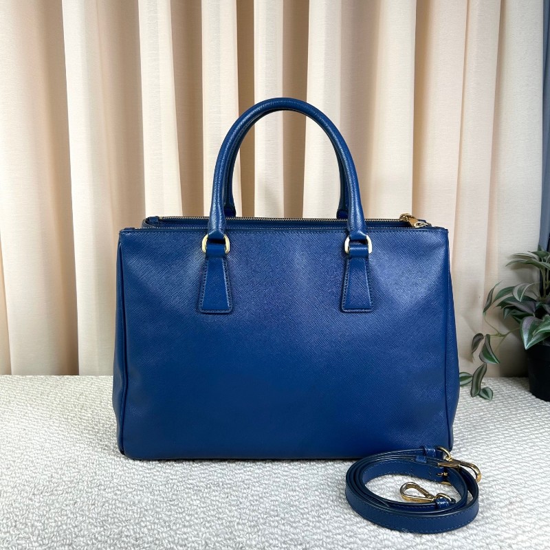 Prada普拉達藍色殺手包手提包 有肩帶 可單肩可斜挎 容量大超實用-1