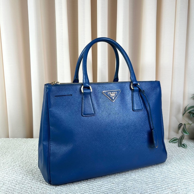 Prada普拉達藍色殺手包手提包 有肩帶 可單肩可斜挎 容量大超實用-2
