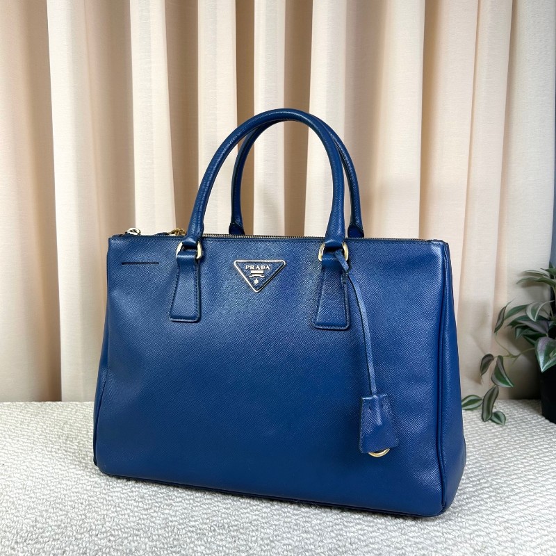 Prada普拉達藍色殺手包手提包 有肩帶 可單肩可斜挎 容量大超實用-3