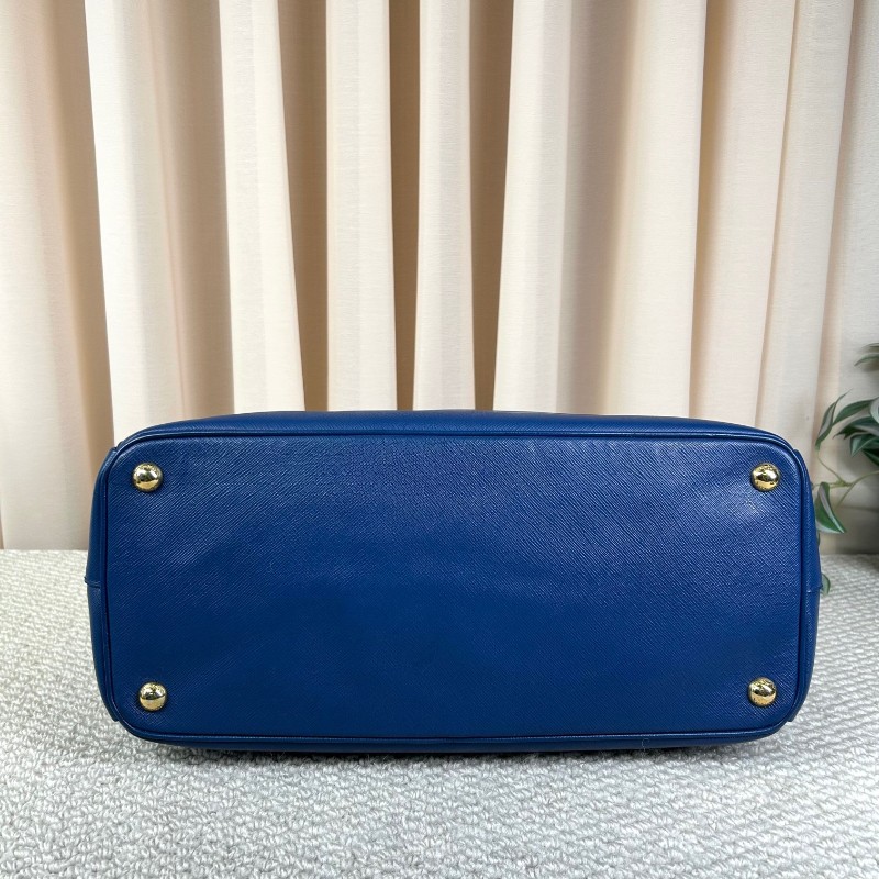 Prada普拉達藍色殺手包手提包 有肩帶 可單肩可斜挎 容量大超實用-4