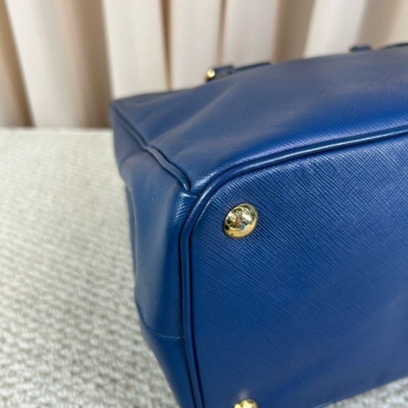 Prada普拉達藍色殺手包手提包 有肩帶 可單肩可斜挎 容量大超實用-8