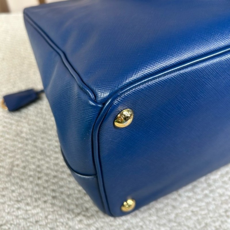 Prada普拉達藍色殺手包手提包 有肩帶 可單肩可斜挎 容量大超實用-10