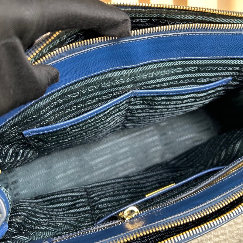 Prada普拉達藍色殺手包手提包 有肩帶 可單肩可斜挎 容量大超實用-12