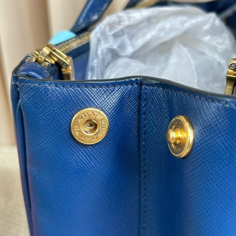 Prada普拉達藍色殺手包手提包 有肩帶 可單肩可斜挎 容量大超實用-13