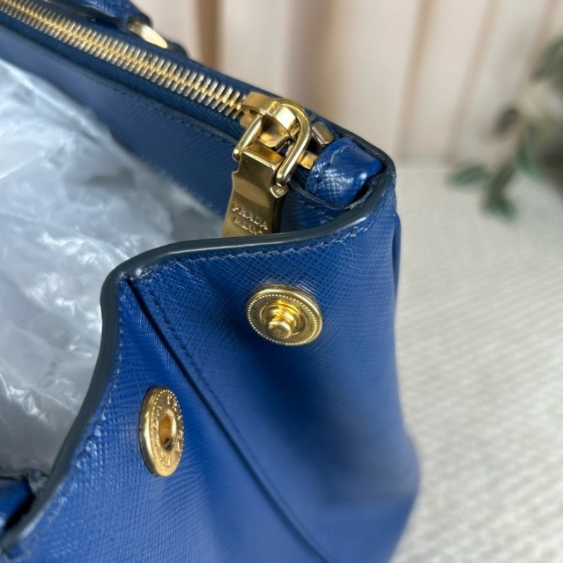 Prada普拉達藍色殺手包手提包 有肩帶 可單肩可斜挎 容量大超實用-18