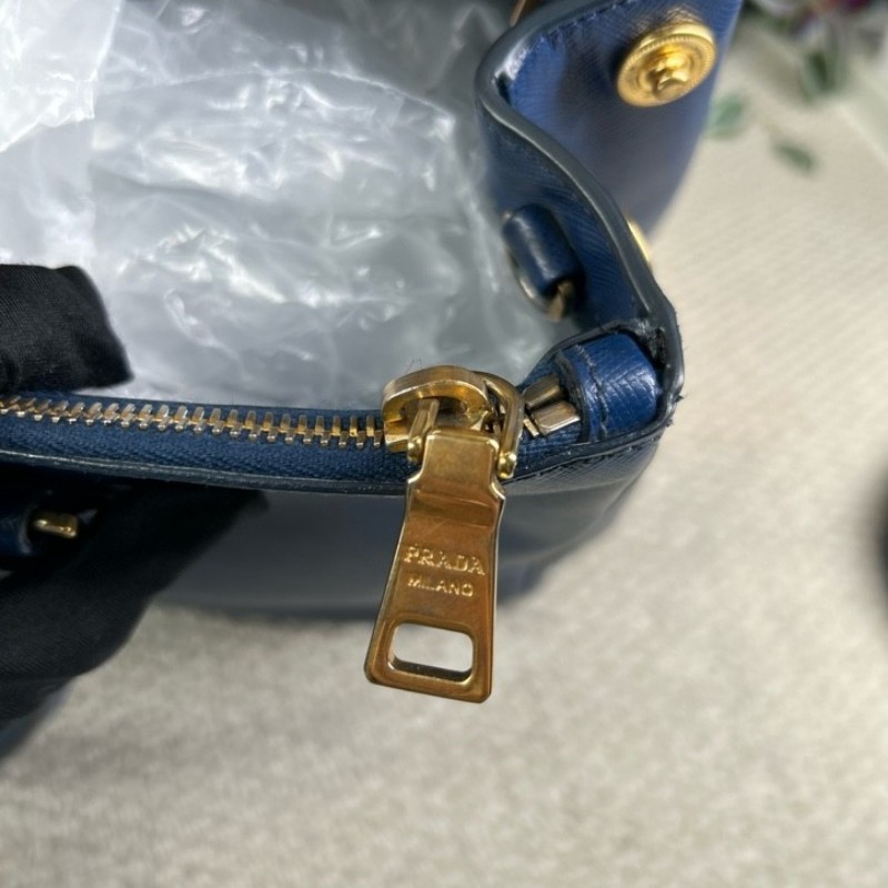 Prada普拉達藍色殺手包手提包 有肩帶 可單肩可斜挎 容量大超實用-19