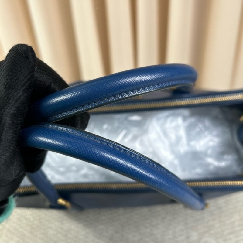 Prada普拉達藍色殺手包手提包 有肩帶 可單肩可斜挎 容量大超實用-20