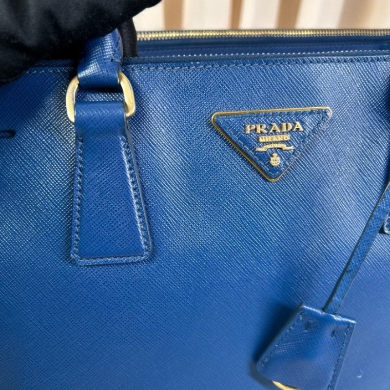 Prada普拉達藍色殺手包手提包 有肩帶 可單肩可斜挎 容量大超實用-22