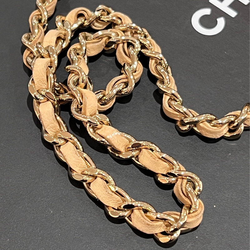 Chanel mini trendy cc woc米色/金釦-16