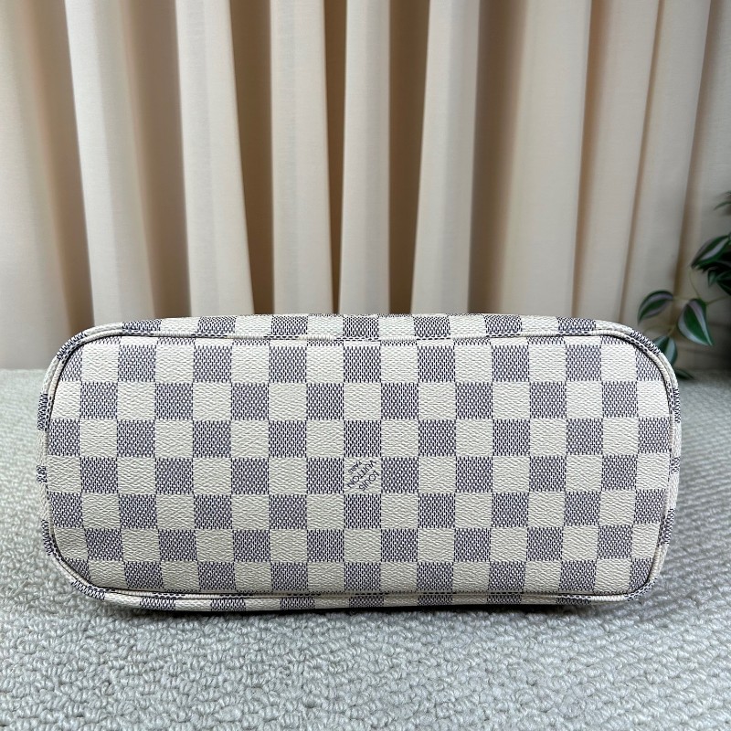 ZZZ LV路易威登白棋盤格neverfull托特包 有子袋 米色內裡 容量大 配色溫柔優雅 日常通勤超合適-7