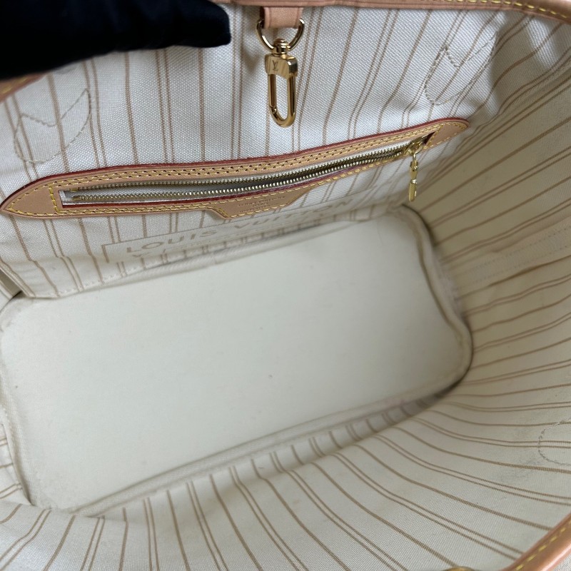 ZZZ LV路易威登白棋盤格neverfull托特包 有子袋 米色內裡 容量大 配色溫柔優雅 日常通勤超合適-13