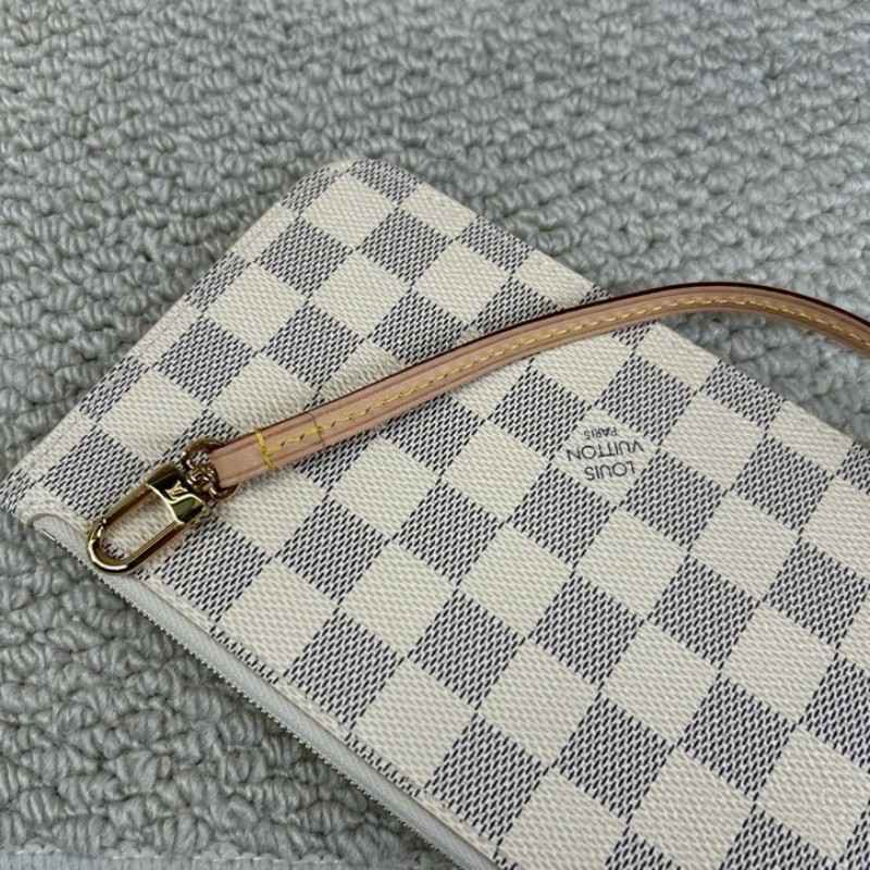 ZZZ LV路易威登白棋盤格neverfull托特包 有子袋 米色內裡 容量大 配色溫柔優雅 日常通勤超合適-14
