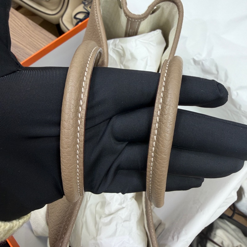 92新 Hermes GP30 Garden Party 花園包30 大象灰 全皮 B刻-2