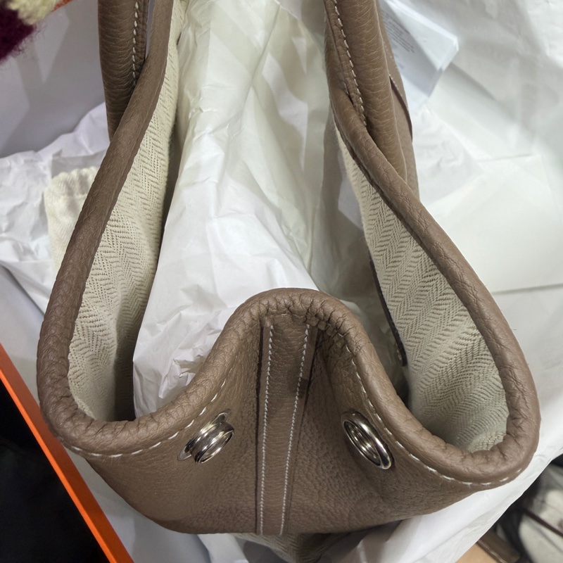 92新 Hermes GP30 Garden Party 花園包30 大象灰 全皮 B刻-4