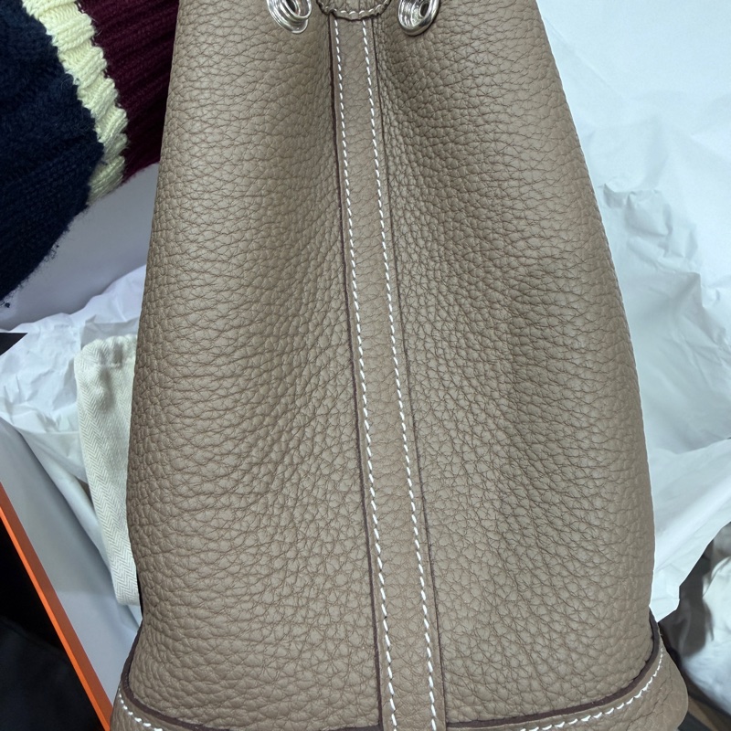 92新 Hermes GP30 Garden Party 花園包30 大象灰 全皮 B刻-5
