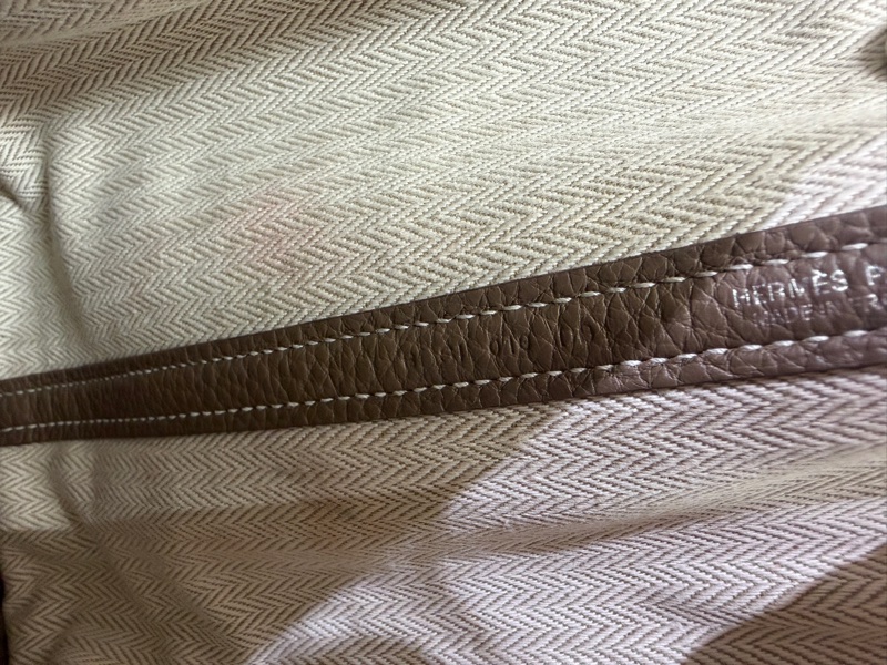 92新 Hermes GP30 Garden Party 花園包30 大象灰 全皮 B刻-9