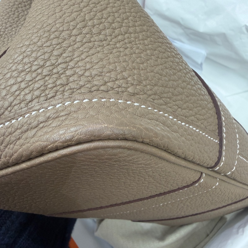 92新 Hermes GP30 Garden Party 花園包30 大象灰 全皮 B刻-11