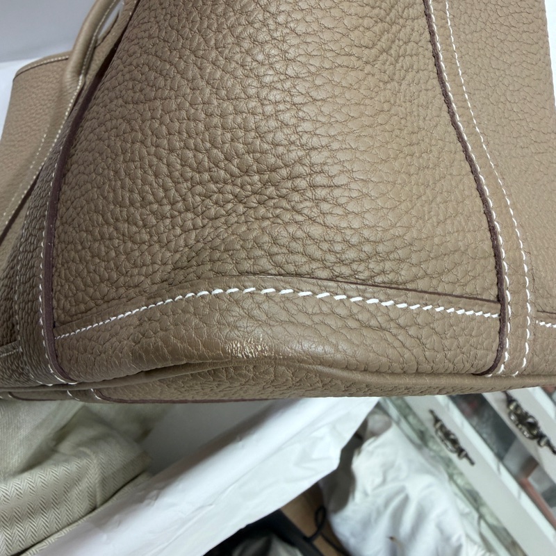 92新 Hermes GP30 Garden Party 花園包30 大象灰 全皮 B刻-13