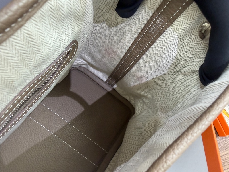 92新 Hermes GP30 Garden Party 花園包30 大象灰 全皮 B刻-15