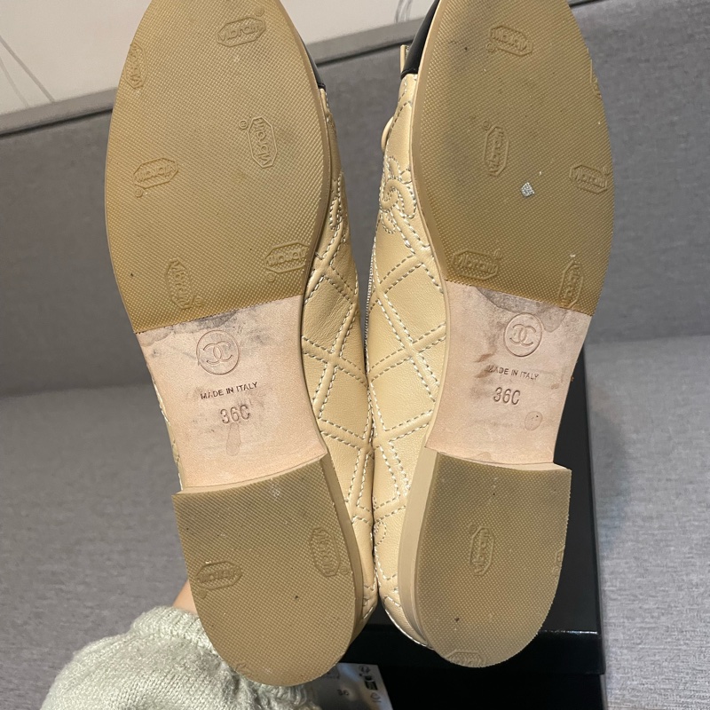 香奈兒奶茶色平底娃娃鞋36號-7