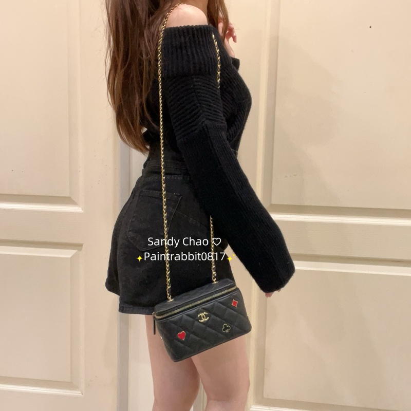 ෆ Chanel撲克牌盒子包 化妝包-1