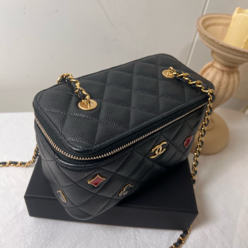 ෆ Chanel撲克牌盒子包 化妝包-5